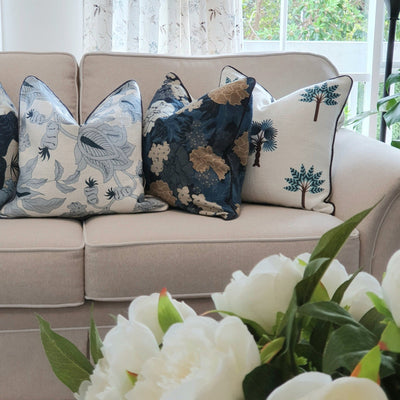 White Palm Decorative Cushion Cover | 50cm x 50cm