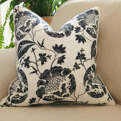 Navy Bloom Decorative Cushion Cover | 50cm x 50cm