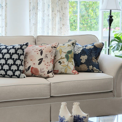 Midnight Bloom Decorative Cushion Cover | 50cm x 50cm