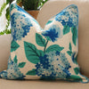 Hydrangeas Decorative Cushion Cover | 50cm x 50cm Cotton Fabric Cushion