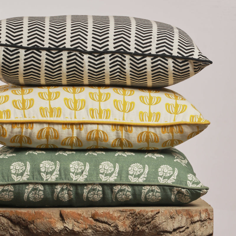 Black Chevron Decorative Cushion Cover | 50cm x 50cm