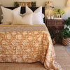 Coffee Bean Kantha Bedspread | 220cm x 270cm