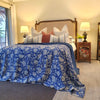 Hamptons Blue Kantha Bedspread | 220cm x 270cm