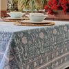 Poppy Block-Printed Tablecloth