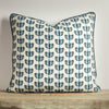 Blue Garland Decorative Cushion Cover | Decorative Cushion 50x50 cm – 100% Cotton Duck
