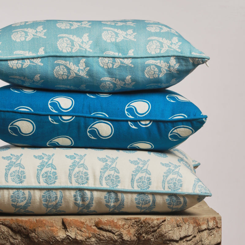 Kolka Blue Decorative Cushion Cover | 50cm x 50cm